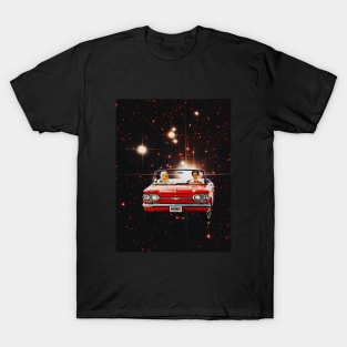 We'll Run Away - Space Collage, Retro Futurism, Sci Fi T-Shirt